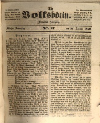 Die Volksbötin Donnerstag 31. Januar 1850