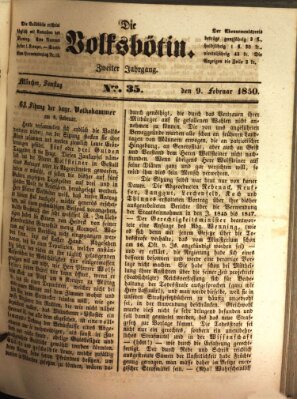 Die Volksbötin Samstag 9. Februar 1850