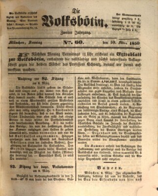 Die Volksbötin Sonntag 10. März 1850