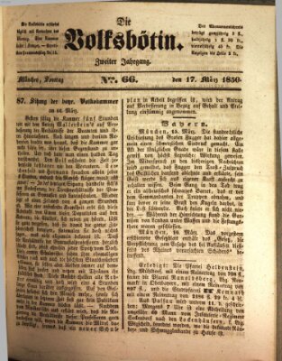 Die Volksbötin Sonntag 17. März 1850