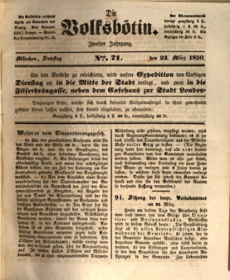 Die Volksbötin Samstag 23. März 1850