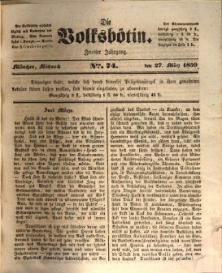 Die Volksbötin Mittwoch 27. März 1850