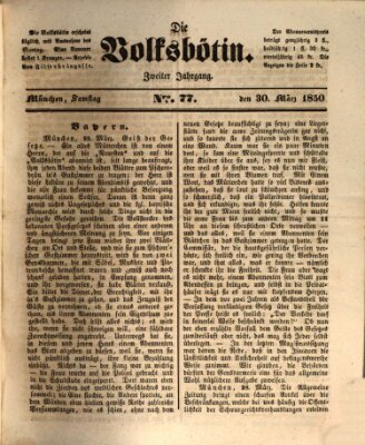 Die Volksbötin Samstag 30. März 1850