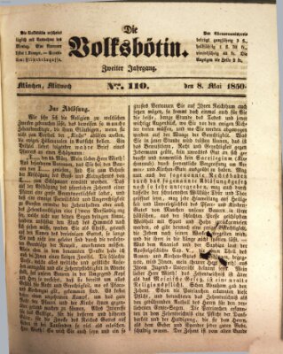 Die Volksbötin Mittwoch 8. Mai 1850