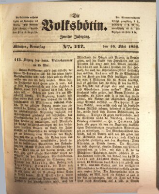 Die Volksbötin Donnerstag 16. Mai 1850