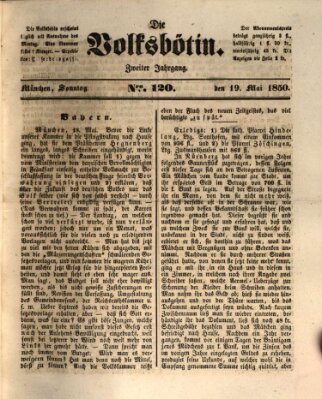 Die Volksbötin Sonntag 19. Mai 1850