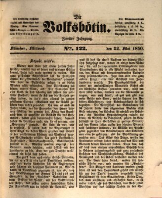 Die Volksbötin Mittwoch 22. Mai 1850