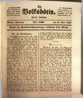 Die Volksbötin Donnerstag 30. Mai 1850