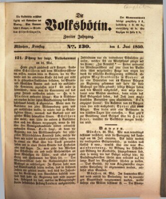 Die Volksbötin Samstag 1. Juni 1850