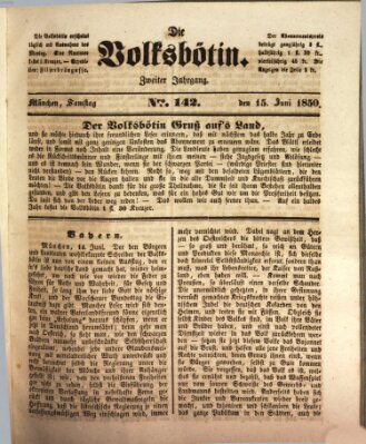 Die Volksbötin Samstag 15. Juni 1850