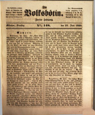 Die Volksbötin Samstag 22. Juni 1850