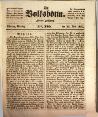 Die Volksbötin Dienstag 25. Juni 1850