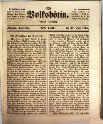 Die Volksbötin Donnerstag 27. Juni 1850