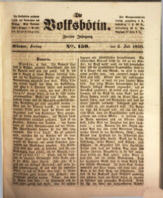 Die Volksbötin Freitag 5. Juli 1850