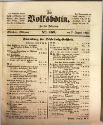 Die Volksbötin Mittwoch 7. August 1850