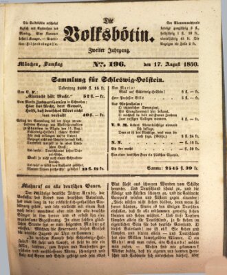 Die Volksbötin Samstag 17. August 1850