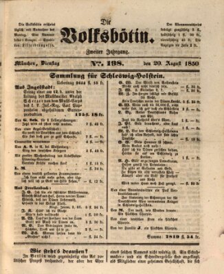 Die Volksbötin Dienstag 20. August 1850