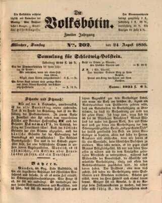 Die Volksbötin Samstag 24. August 1850