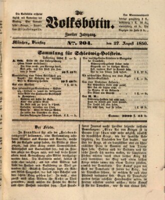 Die Volksbötin Dienstag 27. August 1850