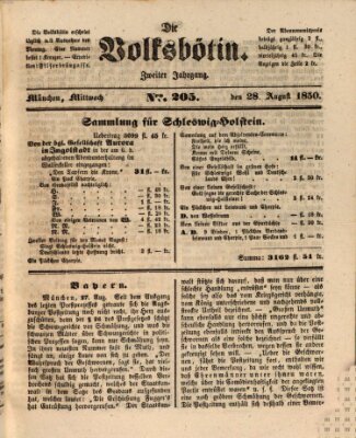 Die Volksbötin Mittwoch 28. August 1850