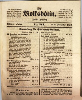 Die Volksbötin Freitag 6. September 1850