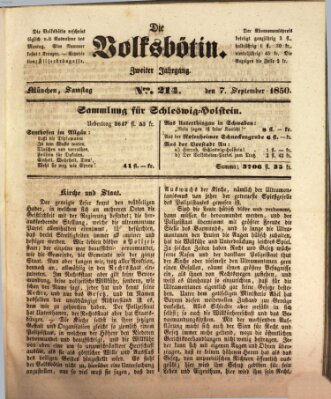 Die Volksbötin Samstag 7. September 1850