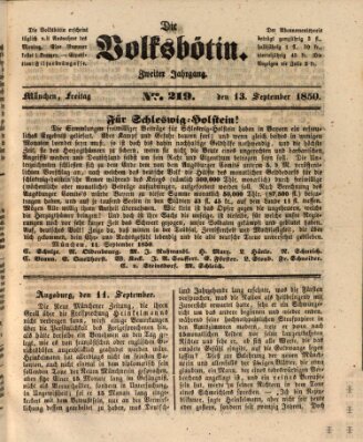 Die Volksbötin Freitag 13. September 1850