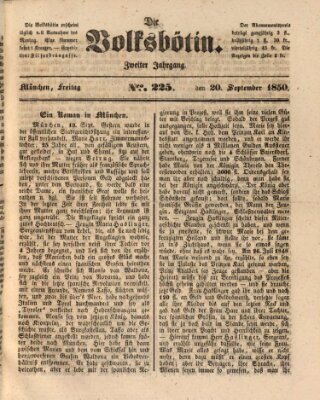 Die Volksbötin Freitag 20. September 1850