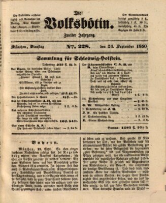 Die Volksbötin Dienstag 24. September 1850