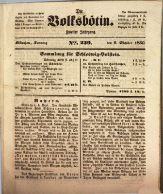 Die Volksbötin Sonntag 6. Oktober 1850