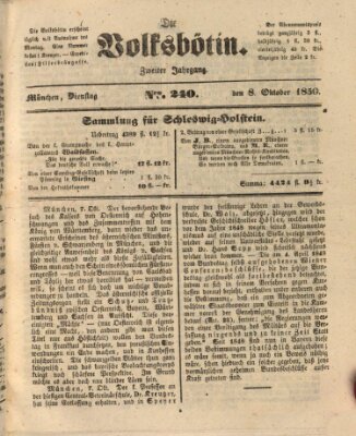 Die Volksbötin Dienstag 8. Oktober 1850