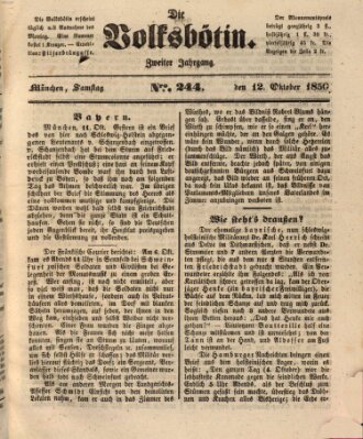 Die Volksbötin Samstag 12. Oktober 1850