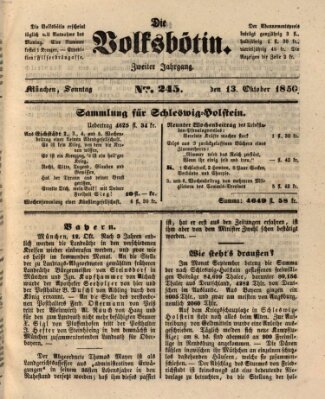 Die Volksbötin Sonntag 13. Oktober 1850