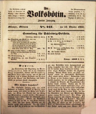 Die Volksbötin Mittwoch 16. Oktober 1850