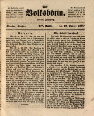 Die Volksbötin Samstag 19. Oktober 1850