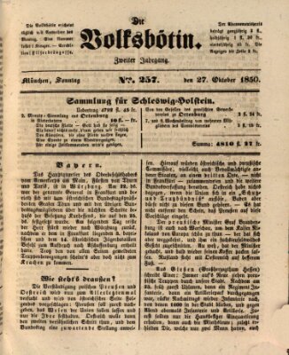 Die Volksbötin Sonntag 27. Oktober 1850