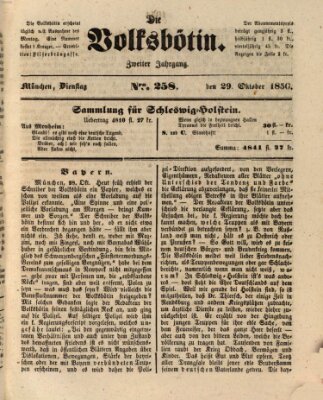 Die Volksbötin Dienstag 29. Oktober 1850