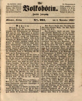 Die Volksbötin Freitag 1. November 1850