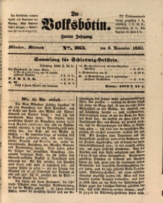 Die Volksbötin Mittwoch 6. November 1850