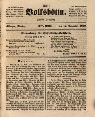 Die Volksbötin Dienstag 12. November 1850