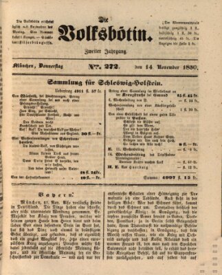 Die Volksbötin Donnerstag 14. November 1850