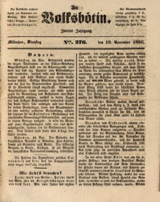 Die Volksbötin Dienstag 19. November 1850