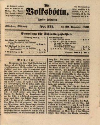 Die Volksbötin Mittwoch 20. November 1850