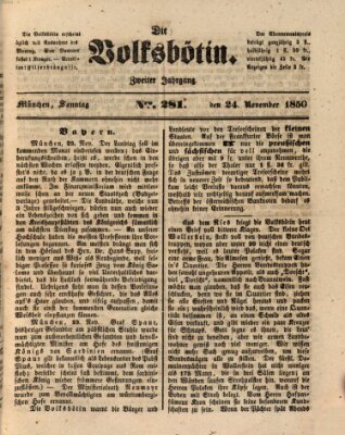 Die Volksbötin Sonntag 24. November 1850