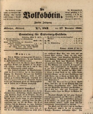 Die Volksbötin Mittwoch 27. November 1850