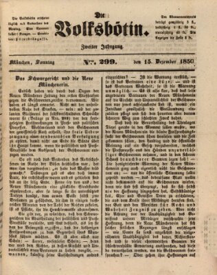 Die Volksbötin Sonntag 15. Dezember 1850