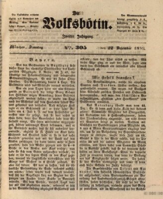 Die Volksbötin Sonntag 22. Dezember 1850