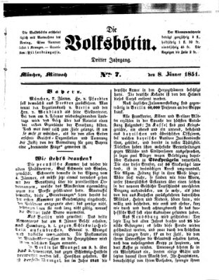 Die Volksbötin Mittwoch 8. Januar 1851