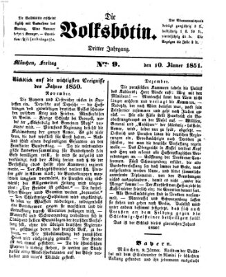 Die Volksbötin Freitag 10. Januar 1851