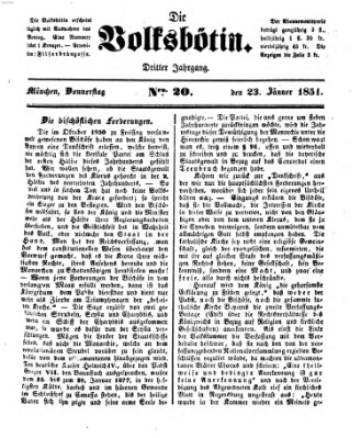 Die Volksbötin Donnerstag 23. Januar 1851